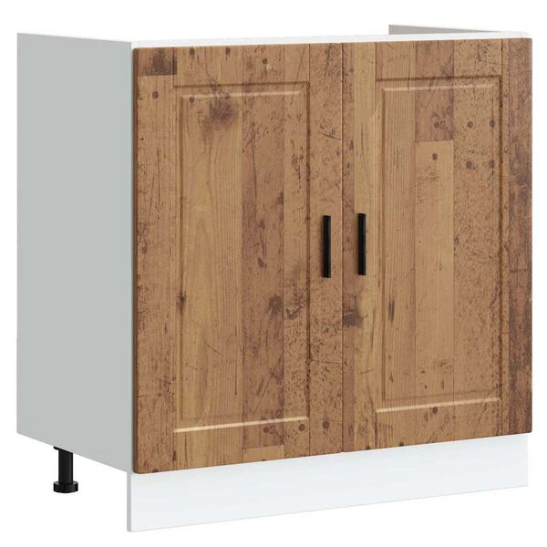 vidaXL Meuble bas pour &eacute;vier Porto vieux bois bois ing&eacute;nierie