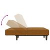vidaXL Canap&eacute;-lit &agrave; 2 places avec repose-pied Marron Velours