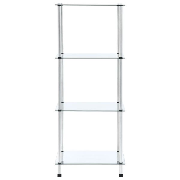 vidaXL &Eacute;tag&egrave;re 4 niveaux Transparent 40x40x100 cm Verre tremp&eacute;