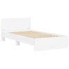 vidaXL Cadre de lit sans matelas avec t&ecirc;te de lit blanc 100x200 cm