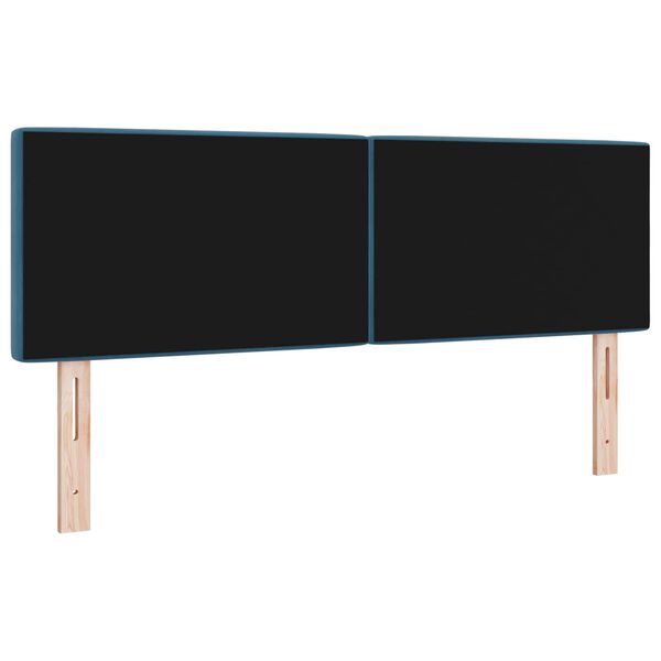 vidaXL T&ecirc;te de lit Bleu fonc&eacute; 160 cm Velours