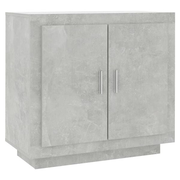 vidaXL Buffet Gris béton 80x40x75 cm Bois d'ingénierie