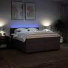 vidaXL Sommier &agrave; lattes de lit avec matelas Marron fonc&eacute; 200x200 cm