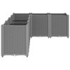 vidaXL Jardini&egrave;re gris clair 160x120x53 cm polypropyl&egrave;ne