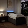 vidaXL Sommier &agrave; lattes de lit avec matelas Marron fonc&eacute; 90x200 cm