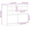 vidaXL Buffet LED Noir 81 x 37 x 66,5 cm Bois d'ing&eacute;nierie