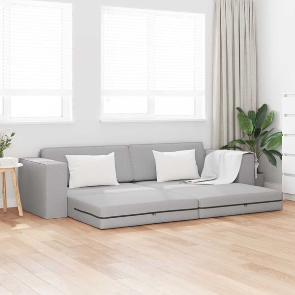 vidaXL Canap&eacute;-Lit 200cm Gris nuage tissu