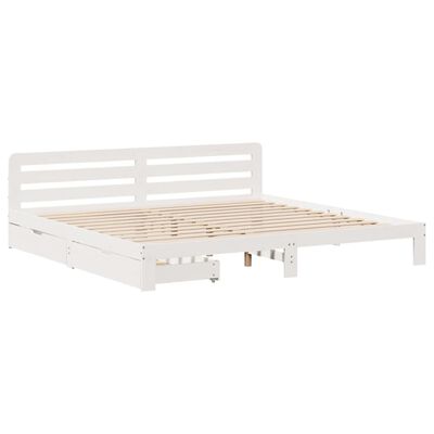 vidaXL Cadre de lit sans matelas blanc 180x200 cm bois massif de pin