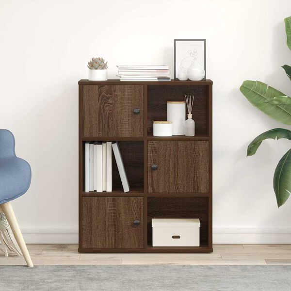vidaXL Biblioth&egrave;que ch&ecirc;ne marron 60x24x76,5 cm bois d'ing&eacute;nierie