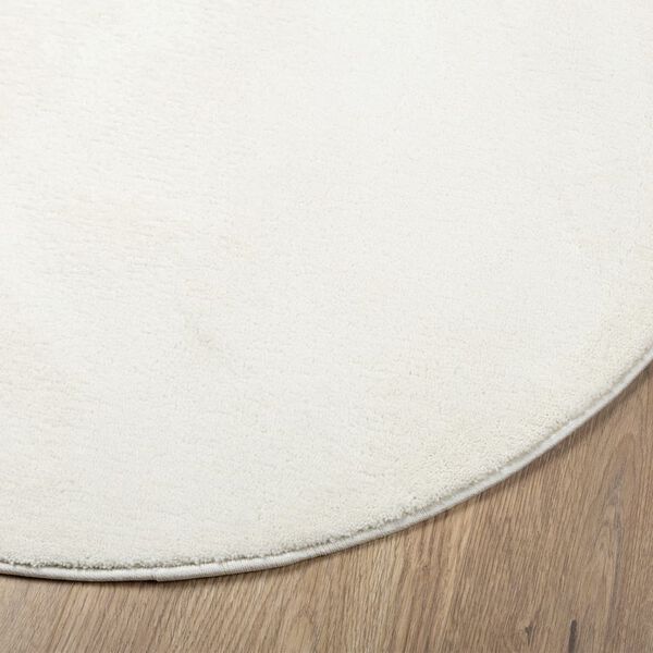 vidaXL Tapis OVIEDO &agrave; poils courts cr&egrave;me &Oslash; 160 cm
