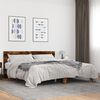 vidaXL Cadre de lit sans matelas ch&ecirc;ne fum&eacute; 200x200 cm
