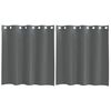 vidaXL Rideaux en voile avec &oelig;illets 2 pcs gris fonc&eacute; 140x140 cm