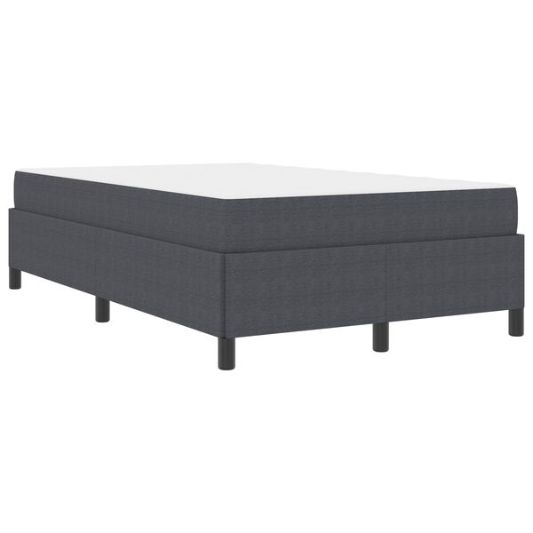 vidaXL Cadre de lit avec matelas Gris fonc&eacute; 120 x 190 cm tissu