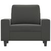 vidaXL Fauteuil gris fonc&eacute; 60 cm tissu microfibre