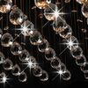 vidaXL Plafonnier avec perles de cristal Argent&eacute; Cubique G9