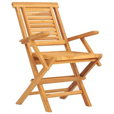 vidaXL Chaises de jardin pliantes lot de 2 56x63x90cm bois massif teck