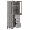 vidaXL Buffet haut Sonoma gris 69,5x34x180 cm Bois d'ing&eacute;nierie
