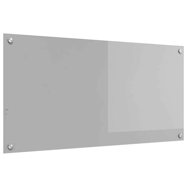 vidaXL Protection de cuisine Gris clair 100 x 50 cm verre tremp&eacute;