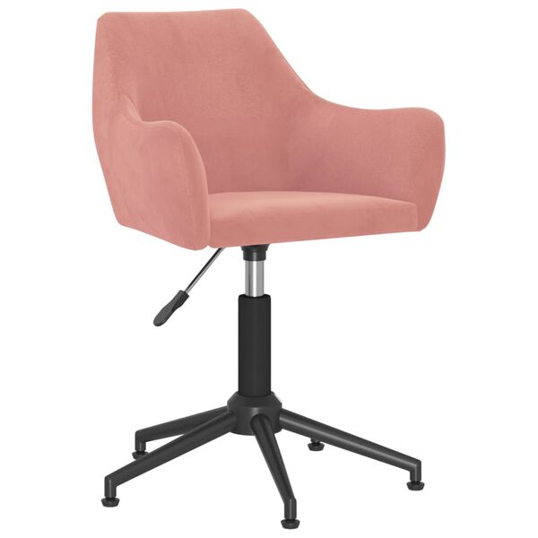 vidaXL Chaise pivotante de salle &agrave; manger Rose Velours
