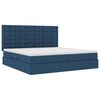 vidaXL Lit avec rangement et matelas Bleu 200 x 200 cm Polyester