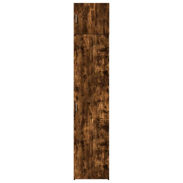 vidaXL Armoire de rangement mince chêne fumé 45x42,5x225 cm