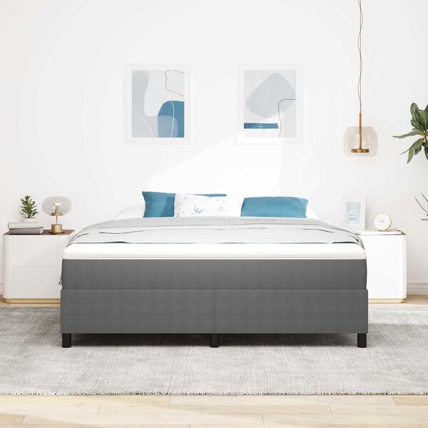 vidaXL Cadre de lit plateforme Gris clair 180 x 200 cm tissu