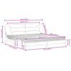 vidaXL Lit avec matelas Hvar blanc 200x200 cm similicuir