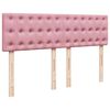 vidaXL Sommier &agrave; lattes de lit avec matelas Rose 160x200 cm Velours