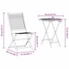vidaXL Ensemble bistro pliant 3 pcs Marron Bois d'Acacia Massif