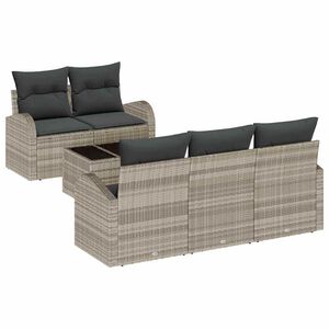 vidaXL Ensemble de canap&eacute; de jardin Gris clair 55 x 55 x 37 cm