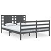 vidaXL Cadre de lit Gris Bois de pin massif 140x200 cm