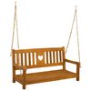 vidaXL Banc balan&ccedil;oire de jardin Naturel 110 x 56 x 58 cm