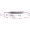 vidaXL Cadre de lit sans matelas blanc 200x200 cm bois massif de pin