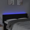 vidaXL T&ecirc;te de lit &agrave; LED Noir 147x16x78/88 cm Tissu