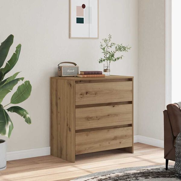vidaXL Buffet ch&ecirc;ne artisanal 70x41x75 cm bois d'ing&eacute;nierie