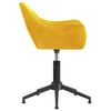 vidaXL Chaises &agrave; manger pivotantes lot de 6 jaune moutarde velours