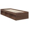 vidaXL Cadre de lit Ch&ecirc;ne brun 75 x 190 cm Bois de pin massif