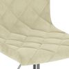 vidaXL Chaises pivotantes &agrave; manger lot de 2 cr&egrave;me velours