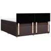 vidaXL Sommier &agrave; lattes de lit avec matelas Marron fonc&eacute; 200x200 cm