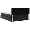 vidaXL Lit avec rangement et matelas Noir 140 x 200 cm Simili cuir