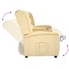 vidaXL Fauteuil inclinable avec porte-gobelet 4 places Cr&egrave;me