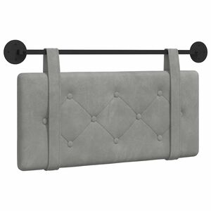 vidaXL T&ecirc;te de lit suspendue Gris clair Velours