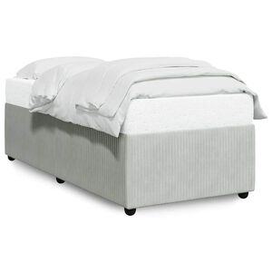 vidaXL Cadre de lit sans matelas gris clair 90x190 cm velours