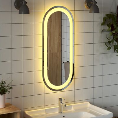 vidaXL Miroir de salle de bain à LED 70x30 cm ovale