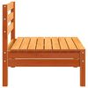 vidaXL Canap&eacute;s de jardin sans accoudoirs 2 pcs cire marron bois massif