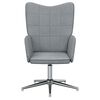 vidaXL Chaise de relaxation Gris clair Tissu