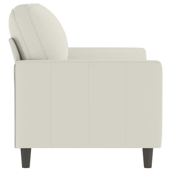 vidaXL Canap&eacute; &agrave; 2 places Cr&egrave;me 120 cm Velours