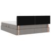 vidaXL Lit avec rangement et matelas avec matelas Taupe 160 x 200 cm