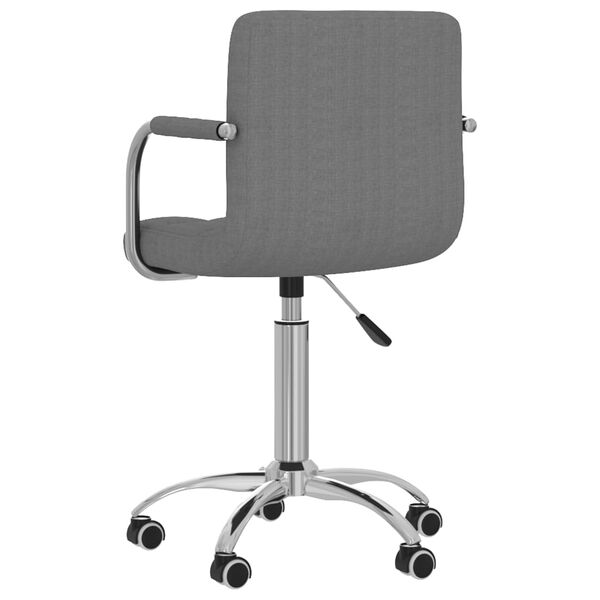 vidaXL Chaise pivotante de salle &agrave; manger Gris clair Tissu