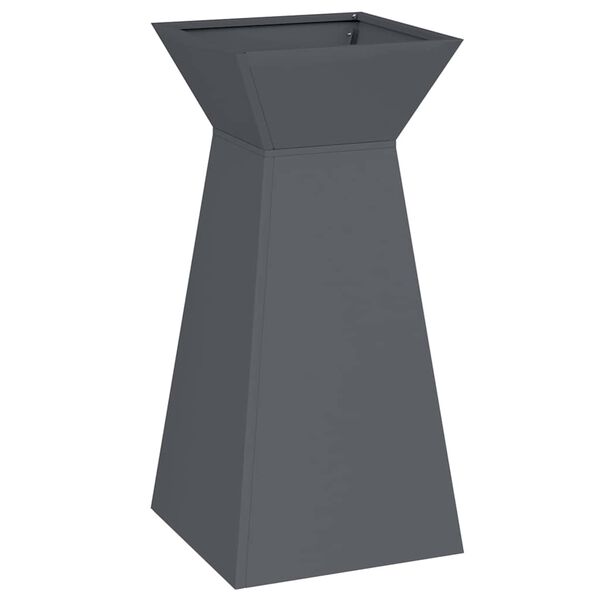 vidaXL Jardini&egrave;re &agrave; pilier Anthracite 35 x 35 x 73 cm